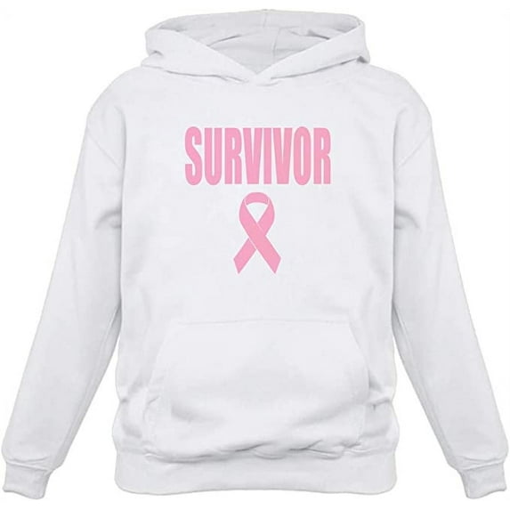Tstars Breast Cancer Awareness Survivor Women's Hoodie Support the Fight Against Breast Cancer XX-Large White