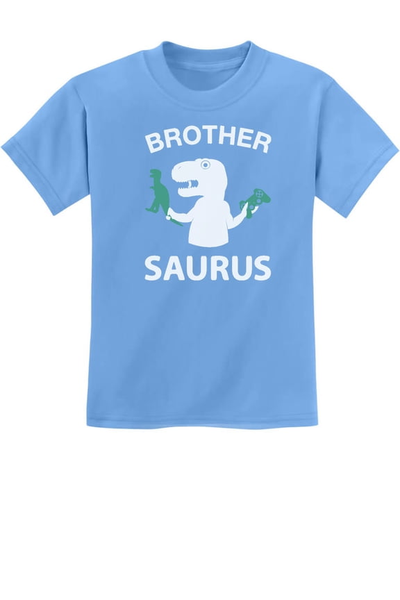 "Brother Saurus" Tee for Boys: Perfect T-Rex Themed Big Brother Shirt - Unique Father's Day & Birthday Gift, Ideal Pregnancy Announcement Apparel