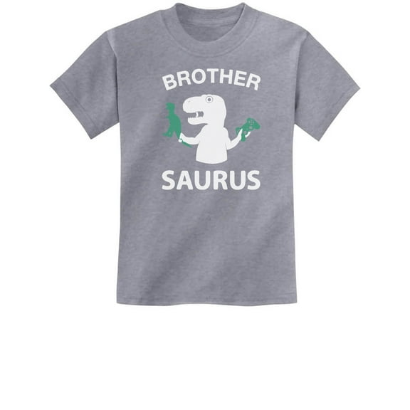 Tstars "Brother Saurus" Tee for Boys: Perfect T-Rex Themed Big Brother Shirt - Unique Father's Day & Birthday Gift, Ideal Pregnancy Announcement Apparel