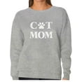 thumbnail image 1 of Tstars - Cat Mom - Mother's Day Gift for Cat Lover Women Sweatshirt X-Large Gray, 1 of 4
