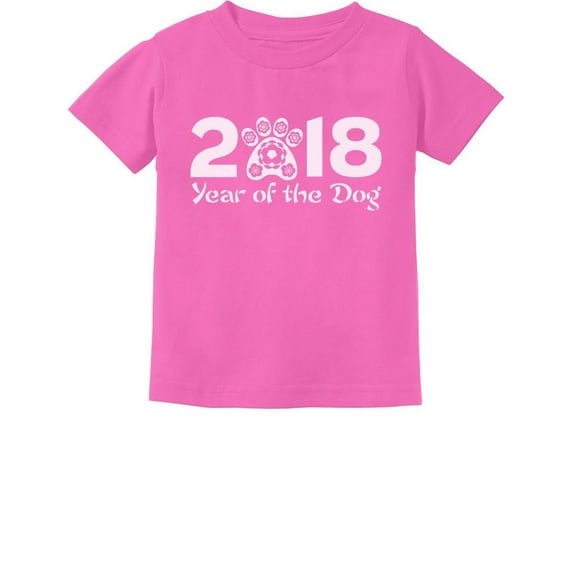 Tstars - Chinese New Year of The Dog 2018 Festival Toddler Kids T-Shirt 4T Pink
