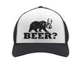 thumbnail image 1 of Tstars - Deer Beer Bear - Funny Vintage Style Retro Trucker Hat Mesh Cap One Size black/white, 1 of 3