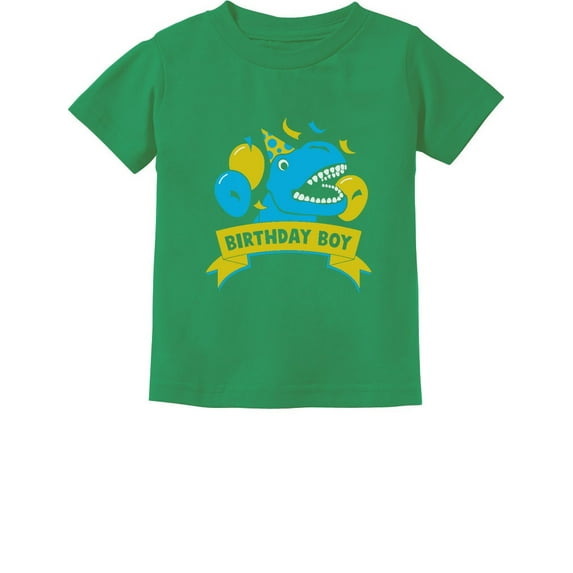 Tstars Dinosaur-Themed Birthday T-Shirt for Boys - Raptor T-Rex Graphic Tee - Perfect Gift for Dinosaur Lovers - Toddler and Infant Birthday Party Shirt - B-Day Celebration Apparel - 18M Green