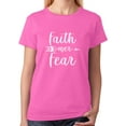 thumbnail image 1 of Tstars - Faith Over Fear Christian Fashion Gifts Women T-Shirt Small Pink, 1 of 6