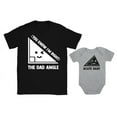 thumbnail image 1 of Tstars Fathers Day Dad and Baby Shirts Funny Nerdy Mens Shirt Daddy and Son Matching Baby Gray 6M (3-6M) / Dad Black Small, 1 of 4