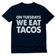thumbnail image 1 of Tstars - Fitness Taco Funny Gym Mexican Food T-Shirt Large Navy, 1 of 1