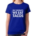 thumbnail image 1 of Tstars - Fitness Taco Funny Gym Mexican Food Women T-Shirt Medium Blue, 1 of 1