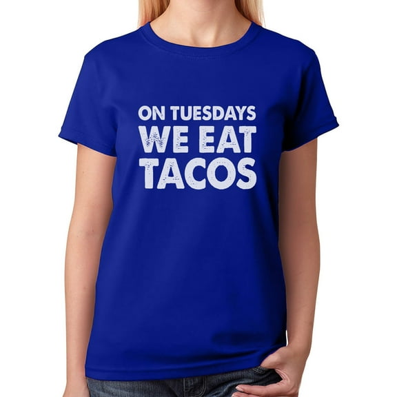 Tstars - Fitness Taco Funny Gym Mexican Food Women T-Shirt X-Large Blue