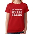 thumbnail image 1 of Tstars - Fitness Taco Funny Gym Mexican Food Women T-Shirt X-Large Red, 1 of 1