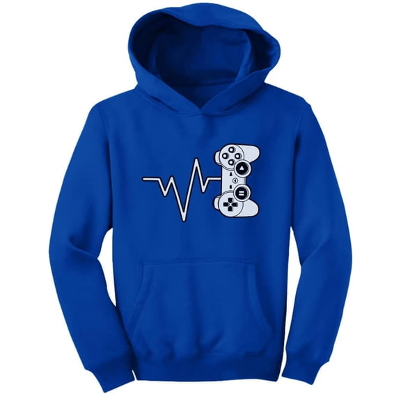 Tstars Game On Boys Gaming Hoodie - Cool Nerd Style Winter Wear - M, Blue