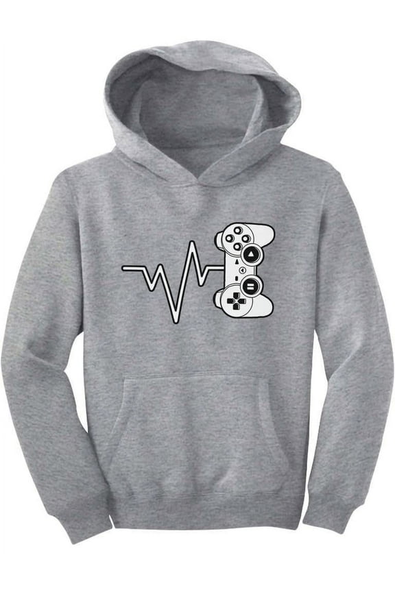 Game On Boys Gaming Hoodie - Cool Nerd Style Winter Wear - M, Gray