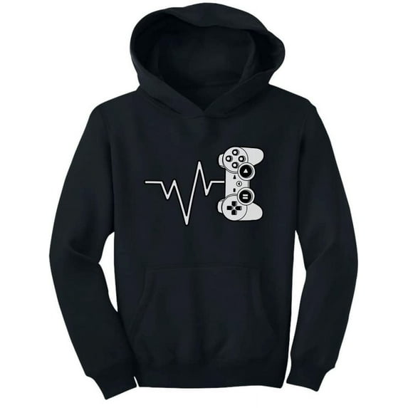 Tstars Game On Boys Gaming Hoodie - Cool Nerd Style Winter Wear - S, Black