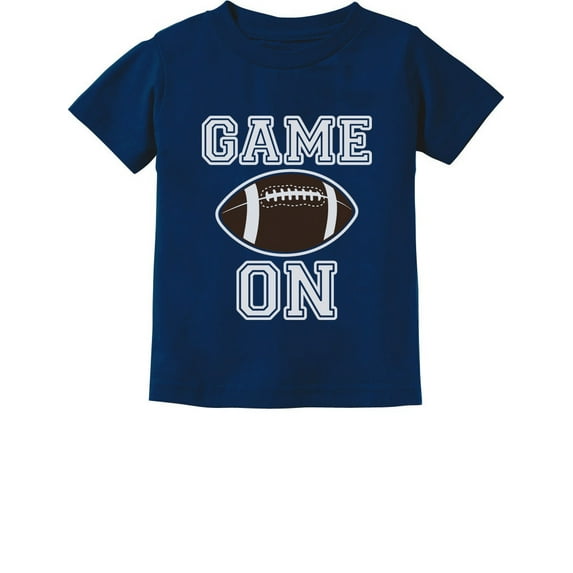 Tstars - Game On Football Lover Toddler T-Shirt - A Perfect Gift for Young Football Fans 2T Navy