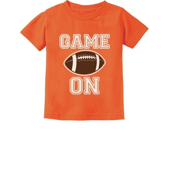 Tstars - Game On Football Lover Toddler T-Shirt - A Perfect Gift for Young Football Fans 5/6 Orange