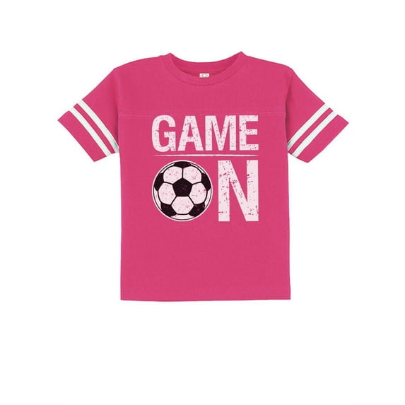 Tstars - Game On! Gift for Soccer Lover / Player Toddler Jersey T-Shirt 5/6 Wow pink