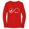 thumbnail image 1 of Tstars - Gift For Horse Lover Infinite Love Women Long Sleeve T-Shirt Large Red, 1 of 4