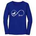 thumbnail image 1 of Tstars - Gift For Horse Lover Infinite Love Women Long Sleeve T-Shirt Medium Blue, 1 of 4
