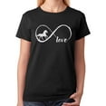 thumbnail image 1 of Tstars - Gift For Horse Lover Infinite Love Women T-Shirt Large Black, 1 of 6