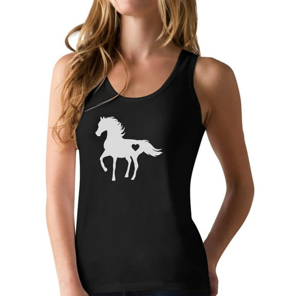 Tstars - Gift For Horse Lover Love Horses Racerback Tank Top Small Black