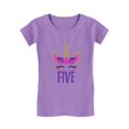 thumbnail image 1 of Tstars Girl's Unicorn Graphic T-shirt - 5th Birthday Celebration Tee - Perfect Gift for Five-Year-Olds - Unique Party Outfit - Fun, Youthful Design for Toddler Kids - Fitted Children's Birthday Shirt, 1 of 5
