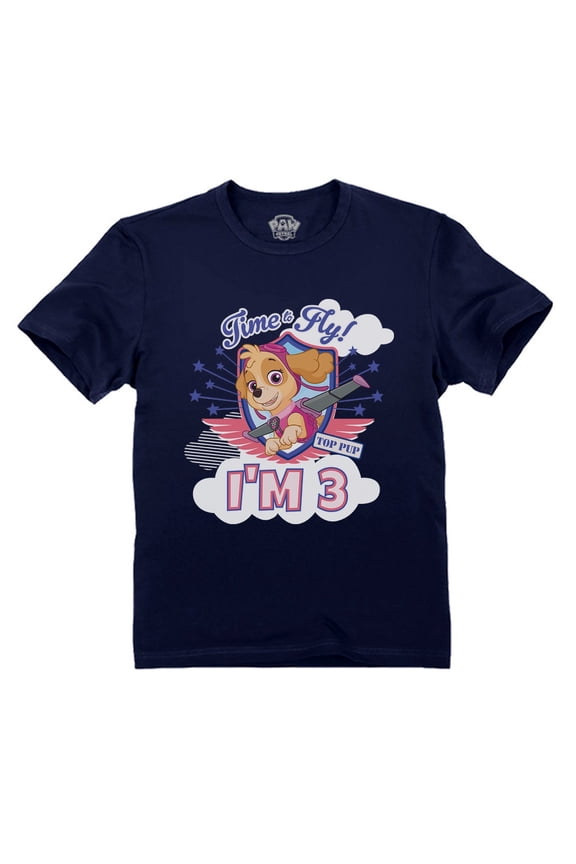 Girls 3rd Birthday Paw Patrol Skye T-Shirt: Official Nickelodeon Licensed, Perfect Birthday Gift for Paw Patrol-Loving Toddlers