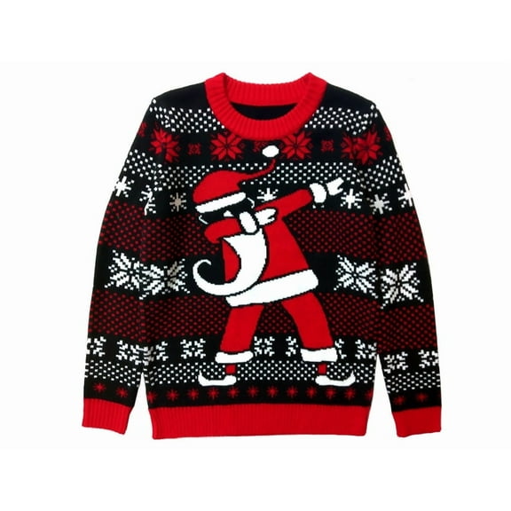 Tstars Girls Christmas Shirts Gift Dabbing Santa Christmas Sweater Gift for Boys Girls Dab Santa Xmas Kids Family Holiday Shirts Xmas Party Christmas Gifts for Girl Kids Sweater