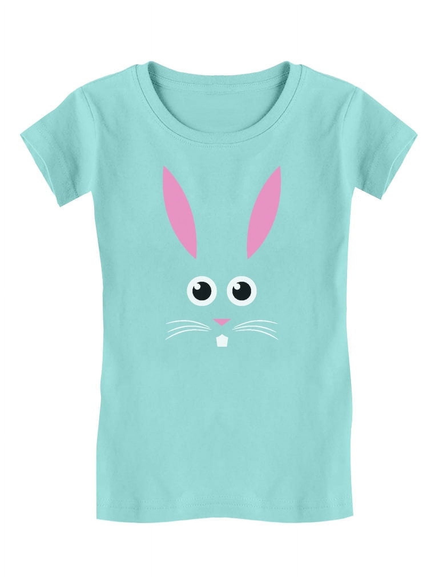 Tstars Girls Easter Holiday Shirts Easter Shirt Bunny Face Tee Cute ...