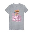 thumbnail image 1 of Tstars Girls Gifts for Dad Father's Day Shirts Paw Patrol Skye I Love my Dad Cool Best Gift for Dad Toddler Kids Girls Gifts for Dad Father's Day Shirts Fitted T-Shirt, 1 of 6