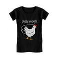 thumbnail image 1 of Tstars Girls Guess What? Chicken Butt T-Shirt: Funny & Cute, Perfect for Animal Lovers - Girls Kids Tee with Hilarious Graphic Print XL (11-12) Black, 1 of 4