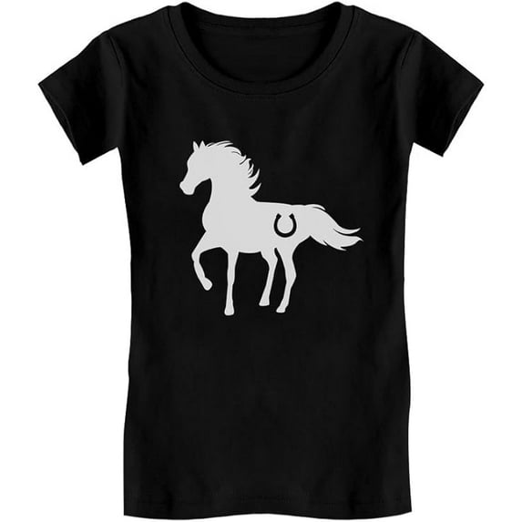 Tstars Girls' Love Horses T-Shirt - Ideal Horse Lover's Gift - Youth Size - XL, Black