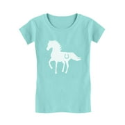 Tstars Girls Love Horses T-shirt - Ideal Horse Lovers Gifts - Kids Graphic Tee - Perfect Birthday Gift for Girls - Fitted Youth Child Horse Themed Shirt - Unique Horse Clothes
