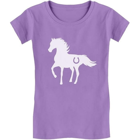 Tstars Girls' Love Horses T-Shirt - Ideal Horse Lover's Gift - Youth Size - L, Lavender