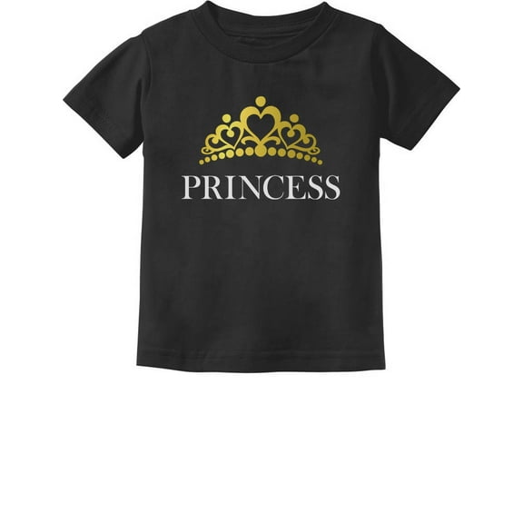 Tstars Girls Princess Crown T-Shirt: A Gift of Royalty for Little Princesses 12M Black