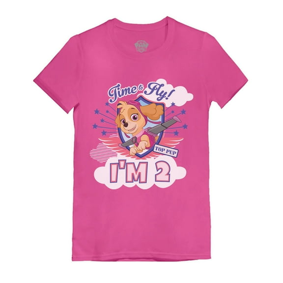 Tstars Girls Toddler 2nd Birthday Shirt Gift Birthday Gift for 2 Year Old I'm 2 Paw Patrol Birthday Shirts for Girl Skye Birthday Girl Birthday Party Graphic Tee B Day Infant Girls Fitted T Shirt