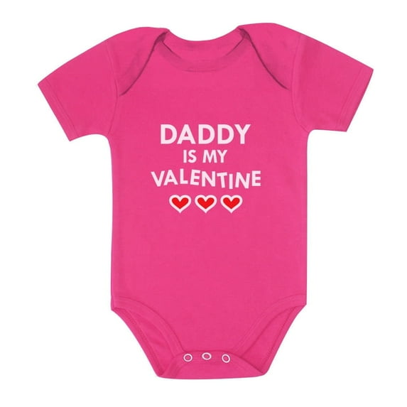 Tstars Girls Valentine's Day Baby Bodysuit Daddy Is My Valentine Cute Infant Gift Idea for Girls