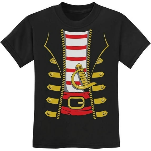 Tstars Halloween Pirate Buccaneer Shirt for Boys Girls Toddler Infant Kids Tshirt 5-6T Black