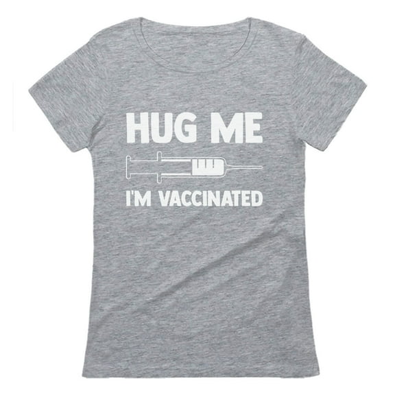 Tstars Hug Me I'm Vaccinated Funny Humor Shirt Immunization Pro-Vaccine Women Birthday Gift T Shirt