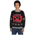 thumbnail image 1 of Tstars I'd Rather Be Gaming Funny Video Gamer Ugly Christmas Kids sweater X-Small Multicolor, 1 of 8
