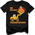 thumbnail image 1 of Tstars I'm Digging Thanksgiving Shirts for Boys Toddler Kids Tractor Turkey Shirt 2T Black, 1 of 6
