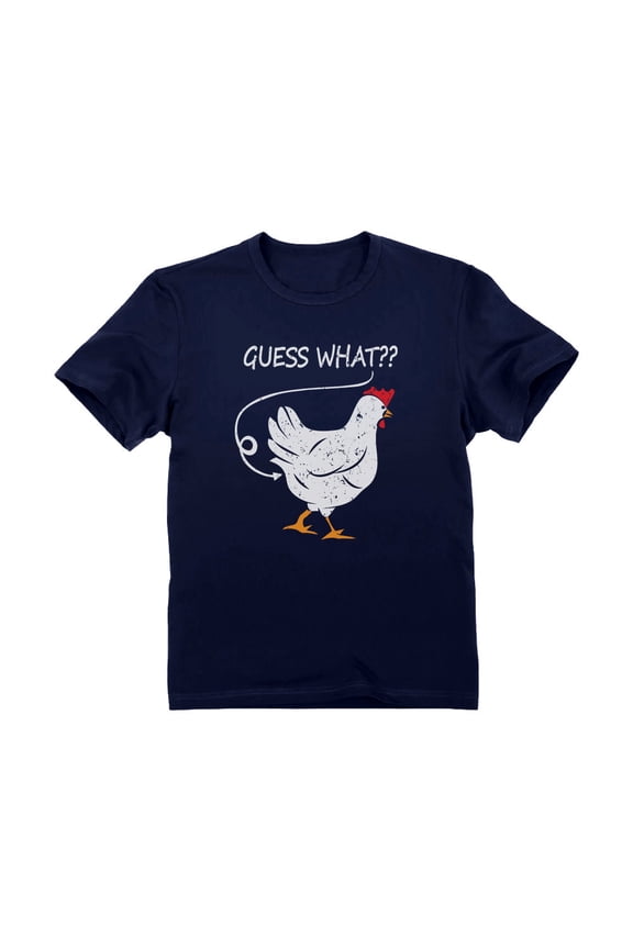 Kids' Guess What? Chicken Butt Graphic T-Shirt - Funny & Sarcastic Unisex Youth Tee - Ideal Humorous Gift - High-Quality Print - Comfortable 100% Cotton Apparel