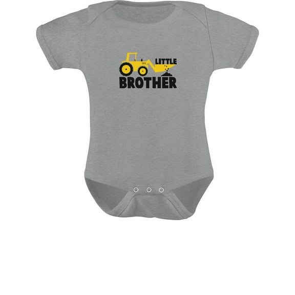 Tstars Lil Brother Baby Bodysuit - Tractor-Themed Newborn Outfit - Perfect Gift for Baby Showers - Baby Announcement Apparel - Adorable Party Attire for Little Brothers -Durable & Comfortable Bodysuit