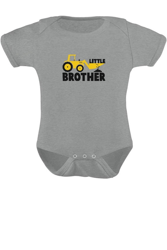 Lil Brother Baby Bodysuit - Tractor-Themed Newborn Outfit - Perfect Gift for Baby Showers - Baby Announcement Apparel - Adorable Party Attire for Little Brothers -Durable & Comfortable Bodysuit