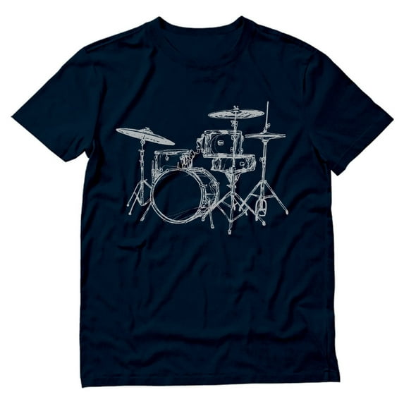 Tstars Men's Drummer T-Shirt - Cool Drums Design - Ideal Birthday Gift for Drummers - Unique Musician Apparel - Perfect for Rock & Roll Fans - Durable Printed Tee - Music Lovers' Style