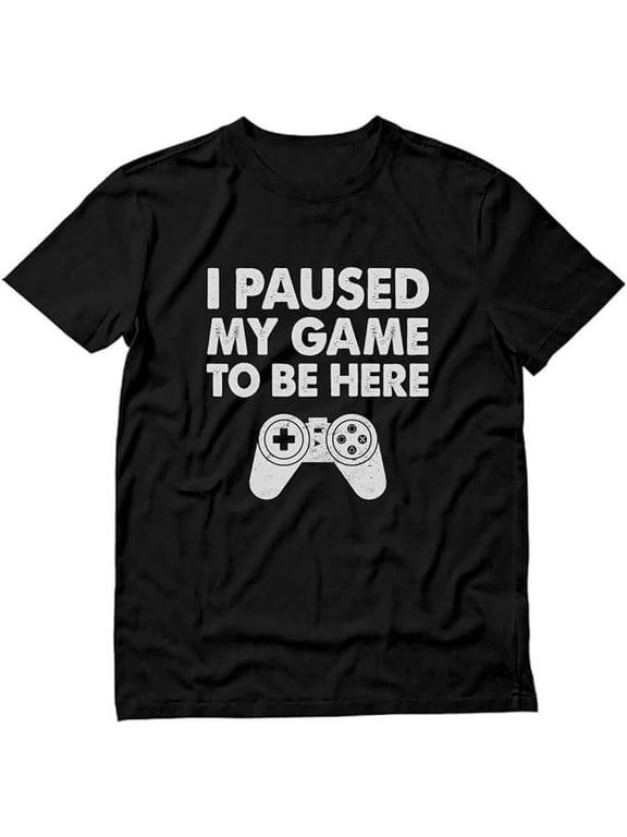 Men's Gamer T-Shirt - Gift for Dad, Husband, Son, Gamer - L, Black