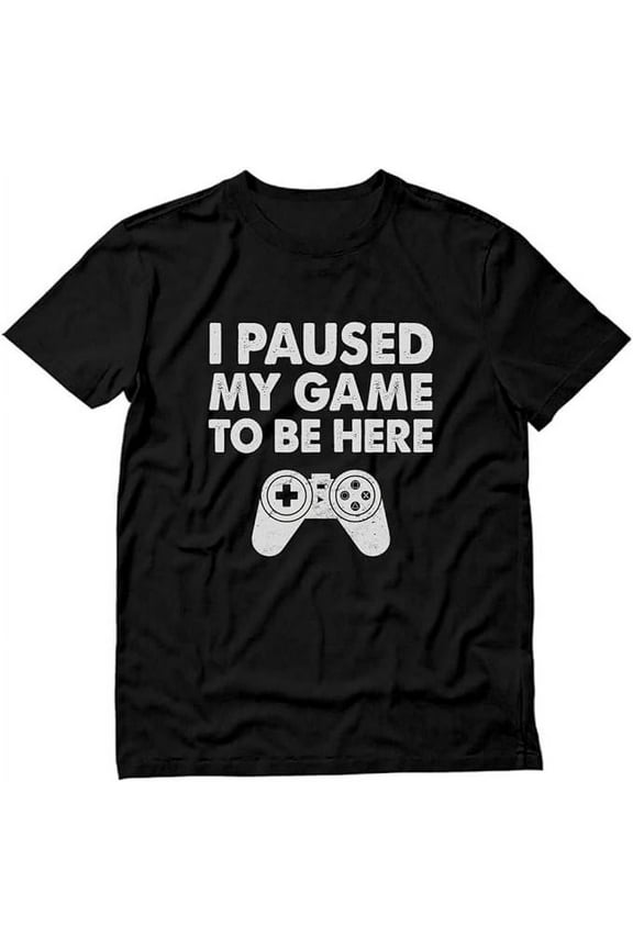 Men's Gamer T-Shirt - Gift for Dad, Husband, Son, Gamer - L, Black
