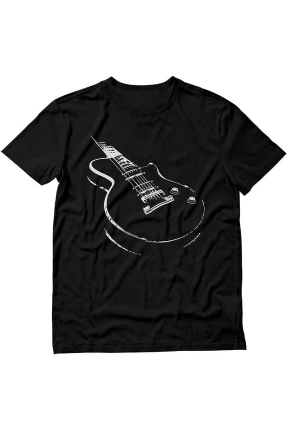 Men's Guitar T-Shirt - Unique Musician Gift - Ideal for Father's Day & Birthdays - 3XL, Black