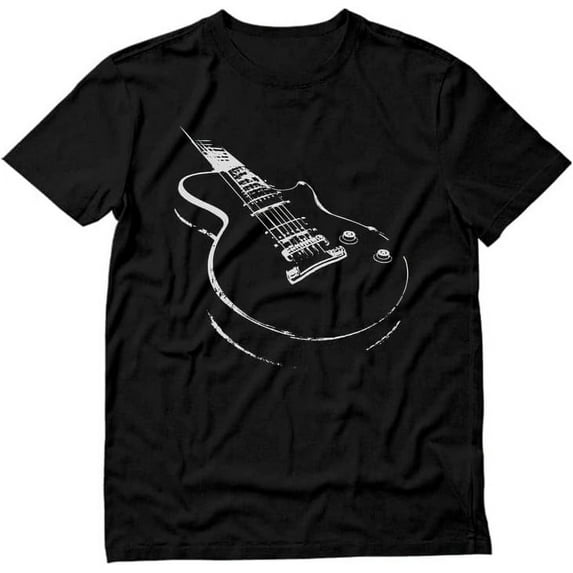 Tstars Men's Guitar T-Shirt - Unique Musician Gift - Ideal for Father's Day & Birthdays - XL, Black