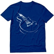 Tstars Mens Guitar T-Shirt - Unique Musician Gift - Ideal for Fathers Day & Birthdays - XL, Blue