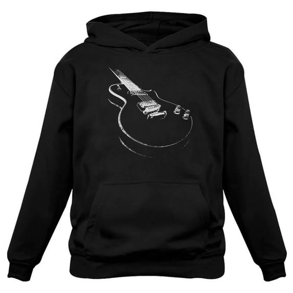 Tstars Men's Hoodie - Cool Guitar-Themed Birthday & Father's Day Gift for Guitarists - Musician's Apparel - Electric Guitar Print - Best Birthday and Special Occasion Gift for Dad