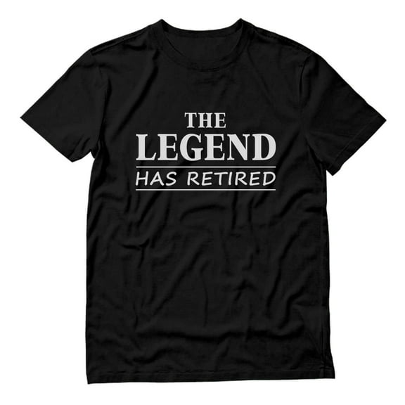 Tstars Men's Retirement Tshirt - The Legend Has Retired Tee - Humorous Retirement Gift - Perfect Retirement Party Outfit - Novelty Retired Apparel - Fun and Unique Retiree Tshirt